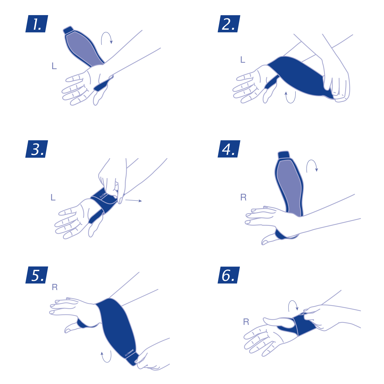 How to put on the Actimove Sports Edition Wrist Support Adjustable: Slide your thumb through the opening of the wrist support, wrap it around your wrist, then secure the strap
 How to put on the Actimove Sports Edition Wrist Support Adjustable: Slide your thumb through the opening of the wrist support, wrap it around your wrist, then secure the strap